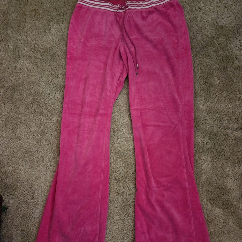 Juicy Couture Pink Velour Track Pants